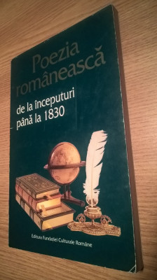 Poezia romaneasca de la inceputuri pana la 1830 (1996) foto