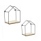 Set 2 Rafturi Decorative, cadru metalic si baza din lemn MDF, model casuta