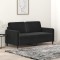 vidaXL Canapea cu 2 locuri, negru, 140 cm, catifea 359447