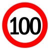 Autocolant limitator viteza 100km/h - &Oslash;13cm Garage AutoRide