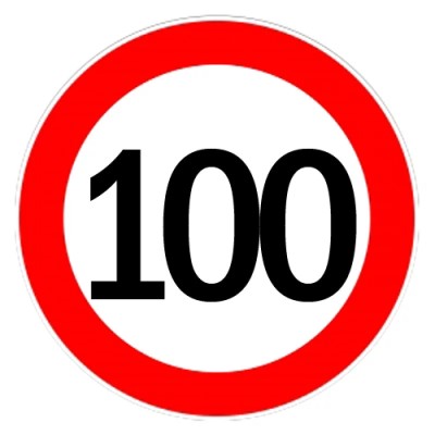 Autocolant limitator viteza 100km/h - &amp;Oslash;13cm Garage AutoRide foto