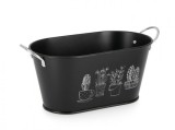 Cumpara ieftin Set 4 ghivece metal negru 22.5x13x10.5 cm