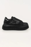 Karl Lagerfeld sneakers din piele KREEPER LO culoarea negru, KL42372C