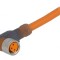 Conector M8 2m mamă 3 PIN unghi 90&deg; PVC LED