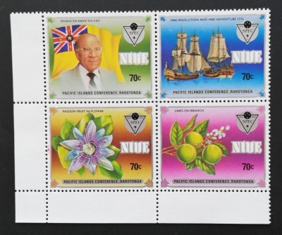 NIUE-FLORI,FRUCTE,CORABII-4 V.- MNH**-NIU 004 foto