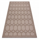 Covor HOUSE SISAL 40356 Caro, țesute plate, efect l&acirc;nos bej, 160x220 cm, Dreptunghi