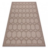 Covor HOUSE SISAL 40356 Caro, țesute plate, efect l&acirc;nos bej, 180x270 cm