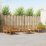 vidaXL Set de canapele de exterior 10 pcs natural Lemn Solid de Acacia 3368202