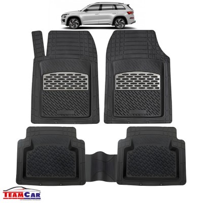 Skoda Kodiaq Covorase Auto TeamCar&amp;reg; Tip Tavita Compatibile (2016&amp;ndash;2023) Silver foto