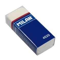Radiera MILAN 4020, Cauciuc Sintetic, Culoare Alba, Radiere, Radiera Alba, Guma de Sters, Gume de Sters, Radiera Creion, Radiere Creion, Radiera Cauci foto
