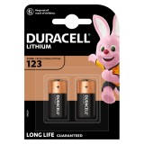 Baterii litiu CR123A Duracell 3V 1400mAh, blister 2 bucati