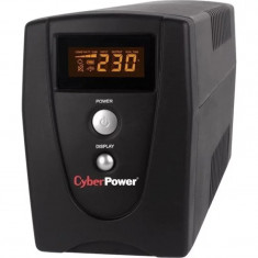 UPS CYBER POWER Line Int. cu management LCD tower 800VA/ 480W AVR 3 x socket IEC display LCD 1 x baterie 12V/9Ah Backup 1-8 min incarcare 8h conector foto