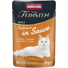 Hrana umeda pentru pisici pui si curcan Vom Feinsten Raffinesse 85 gr