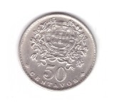Moneda Portugalia 50 centavos 1968, stare foarte buna, curata