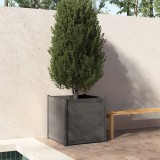 Cumpara ieftin Jardinieră de grădină, gri, 70x70x70 cm, lemn masiv de pin