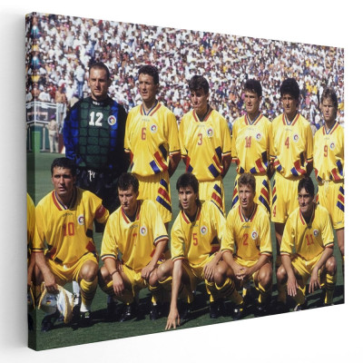 Tablou Echipa Fotbal Romania Generatia de aur 1994 Tablou canvas pe panza CU RAMA 80x120 cm foto