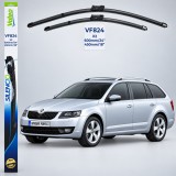 Cumpara ieftin Ștergătoare Skoda Octavia III Combi (5E5, 5E6) 2012-2020 | Valeo Silencio Xtrm VF824 | Set Față 600+450mm
