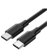 CABLU alimentare si date Ugreen, &quot;US286&quot;, Fast Charging Data Cable pt. smartphone, USB Type-C la USB Type-C 60W/3A, nickel plating, PVC, 0.5m, negru &quot;