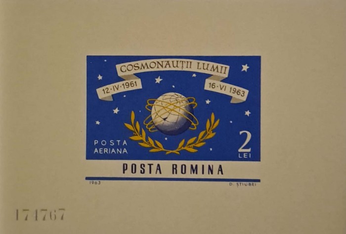 Colita Cosmonautii Lumii din anul 1963 in stare perfecta UNC