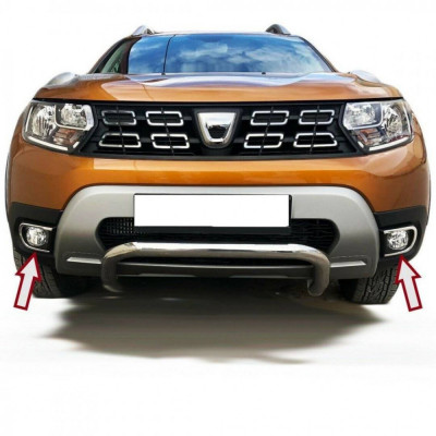 Ornamente cromate din inox calitate premium pentru proiectoare Dacia Duster 2 2018-2023 foto