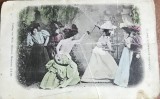 CPISTR6 Ilustrata Duel Femei Scrime Erotica cca 1900 / Alte Postkarte Damen Duell Munchen Collection Parisienne le Duel 7