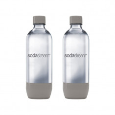 Set 2 sticle SodaStream, 1 L, etansare ermetica, plastic, Gri foto