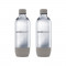 Set 2 sticle SodaStream, 1 L, etansare ermetica, plastic, Gri