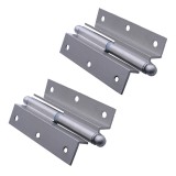 Balama ingenuncheata, din aluminiu, pentru usa, saten, pe stanga, H 120 mm, 2 buc / set