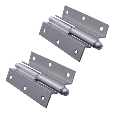 Balama ingenuncheata, din aluminiu, pentru usa, saten, pe stanga, H 120 mm, 2 buc / set foto