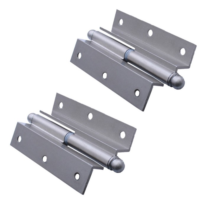 Balama ingenuncheata, din aluminiu, pentru usa, saten, pe stanga, H 120 mm, 2 buc / set