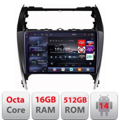 Navigatie Toyota Camry 2012-2018 Android radio gps internet 8 core QLED 2K 16+512 360 Edotec CarStore Technology foto