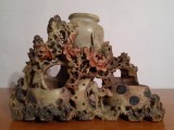 Sculptura asiatica veche &ldquo;brule parfum&rdquo;|piatra semipretioasa sculptata