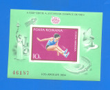 ROMANIA 1984. LP 1105. A XXIII-a EDITIE J.O. VARA LOS ANGELES 1984. Colita, Nestampilat