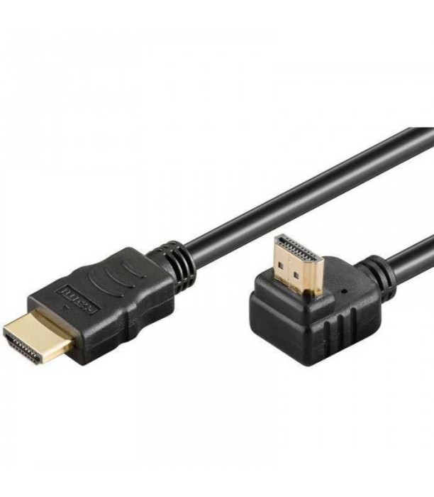 Cablu HDMI 90 grade 3m v2.0 3D Ethernet High Speed WELL