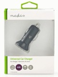 Incarcator auto Nedis 2 x 2.4 A USB BLACK x 10 buc
