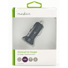 Incarcator auto Nedis 2 x 2.4 A USB BLACK x 10 buc