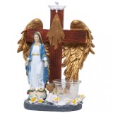 Candela din rasina cu Maica Domnului H 22cm Zilan ZTS8049
