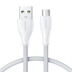 Cablu USB Joyroom - Micro USB 2.4A Surpass Series Pentru &icirc;ncărcare Rapidă și Transfer De Date 0,25 M Alb (S-UM018A11) S-UM018A11W1