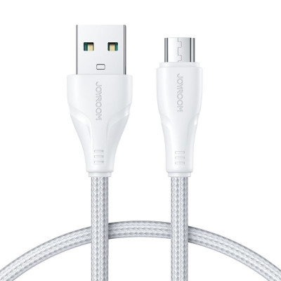 Cablu USB Joyroom - Micro USB 2.4A Surpass Series Pentru &amp;icirc;ncărcare Rapidă și Transfer De Date 0,25 M Alb (S-UM018A11) S-UM018A11W1 foto