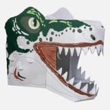 Mască 3D din h&acirc;rtie cu model de dinozaur, Set creativ pentru copii, CMCLASS
