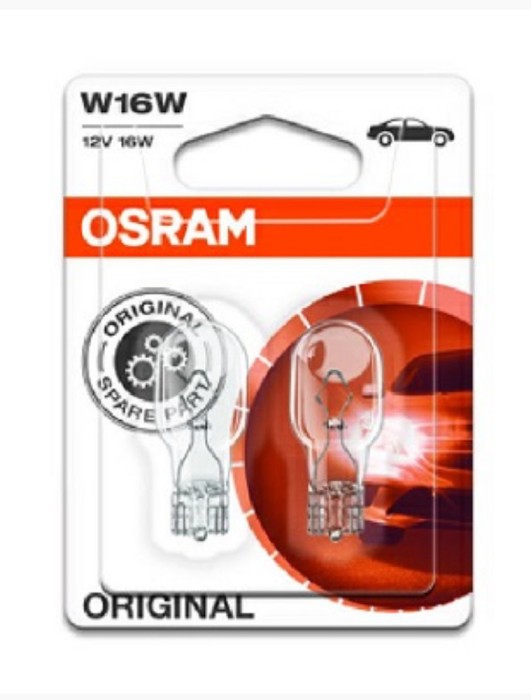 SET 2 BECURI 12V T15 W16W ORIGINAL BLISTER OSRAM