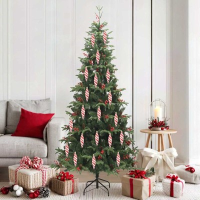 vidaXL Decorațiuni pentru Pomul de Crăciun 40 pcs Roșu 42018901 foto