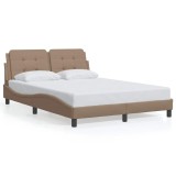 Cumpara ieftin Cadru de pat fara saltea, Zadar, cappuccino, 140x190 cm, piele ecologica