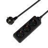 Prelungitor Electric, 3 Prize, Siguranță pentru Copii, 3680W, 250V, Culoare Negru, Cablu 1.5m, Oem