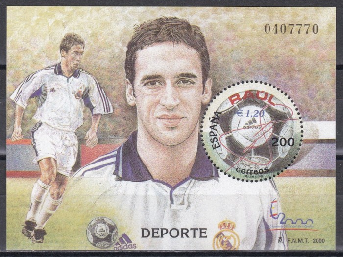 Spania 2000 -Expo. Internaţională Filatelică ESPANA 2000,Madrid- Raul,Colita,MNH