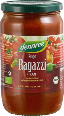 Sos de Rosii Picant Sugo Ragazzi Bio 660 grame Dennree foto