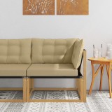 vidaXL Sofa Colțar pentru Exterior Lemn solid de Acacia și Textilene 901644