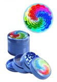 Grinder metalic Black Leaf Mandala, 4 parti, O50mm
