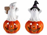 Set 2 figurine Halloween Fantome cu suport lumanare teracota multicolora cm II 9 x 8 x 14 H