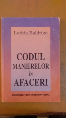 Letitia Baldrige, Codul Manierelor &amp;icirc;n Afaceri, Business Tech International 047 foto